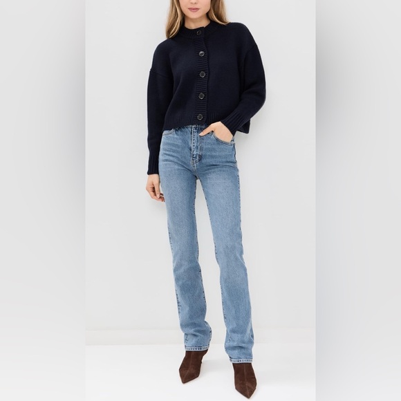 FRAME The Ruler High Rise Straight Leg Blue Denim Jeans sz 27 Minimalist - Picture 14 of 16